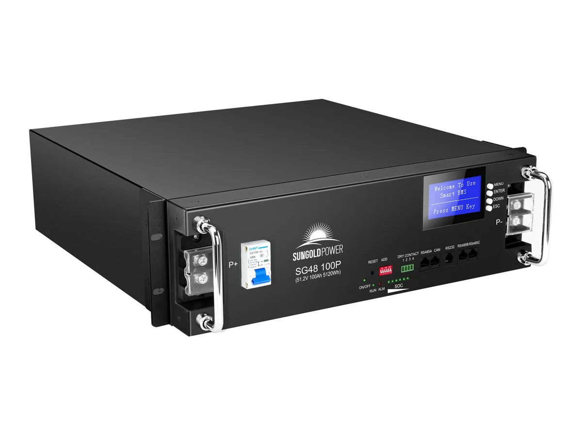 48V 100AH Server Rack LiFePO4 Lithium Battery SG48100P UL1973 UL9540A
