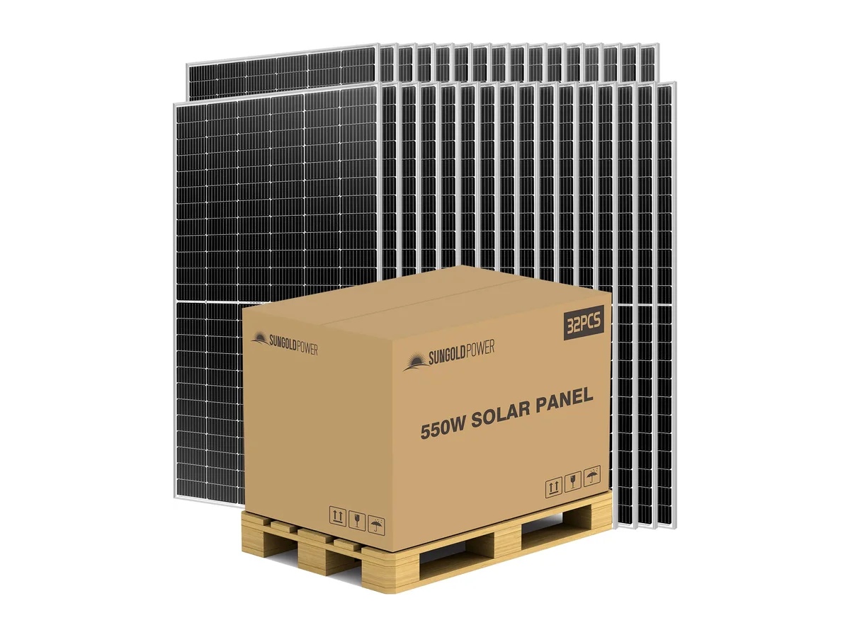 550W MONO PERC SOLAR PANEL FULL PALLET (32 PANELS) UL 61730 CEC Listed