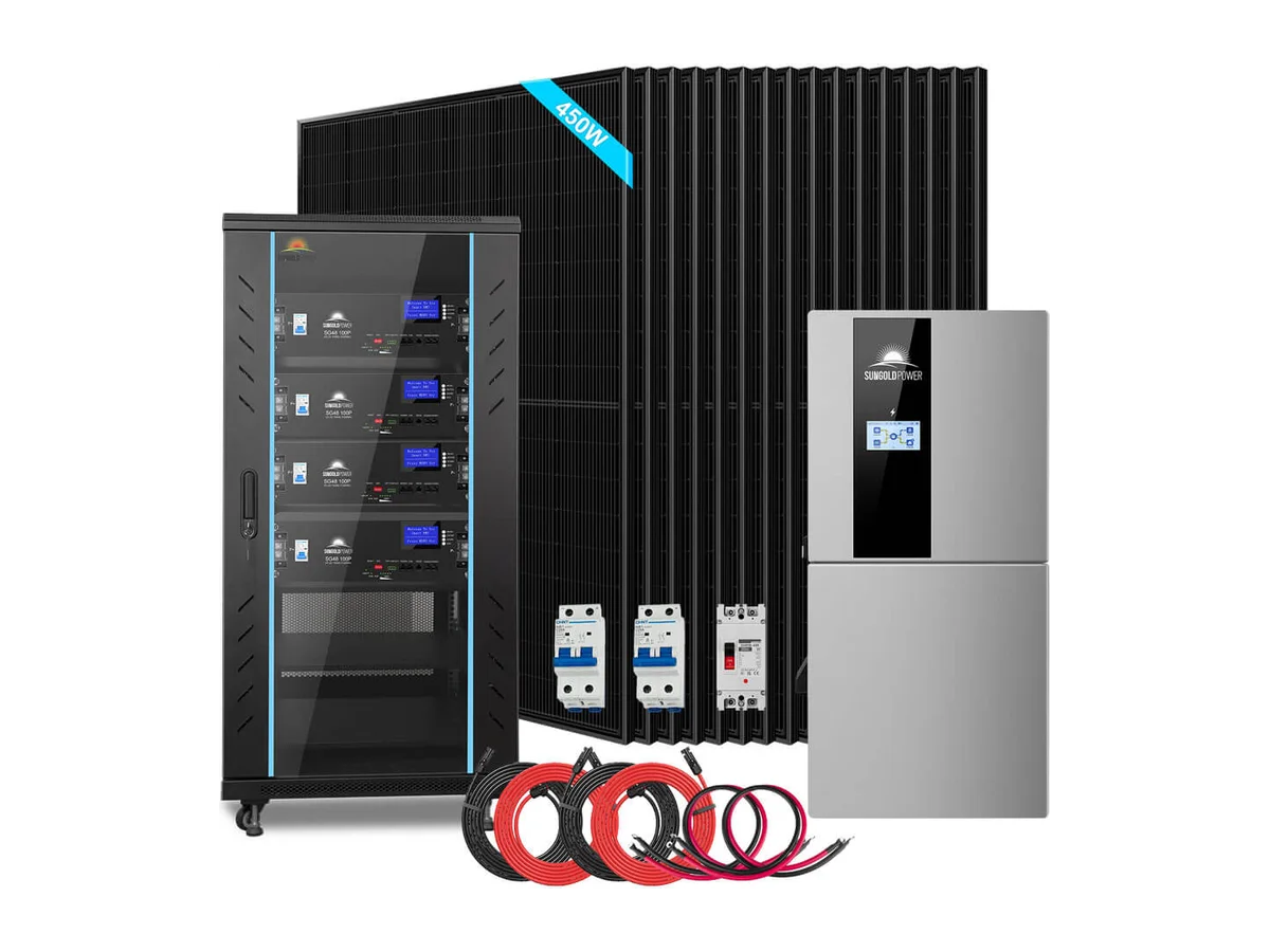 Hybrid Solar Kit 11.4KW 48V Split Phase 20.48KWH/51.2KWH Lithium Battery 450 Watt Solar Panel (Optional) SGH-11N2E/ SGH-11N5E