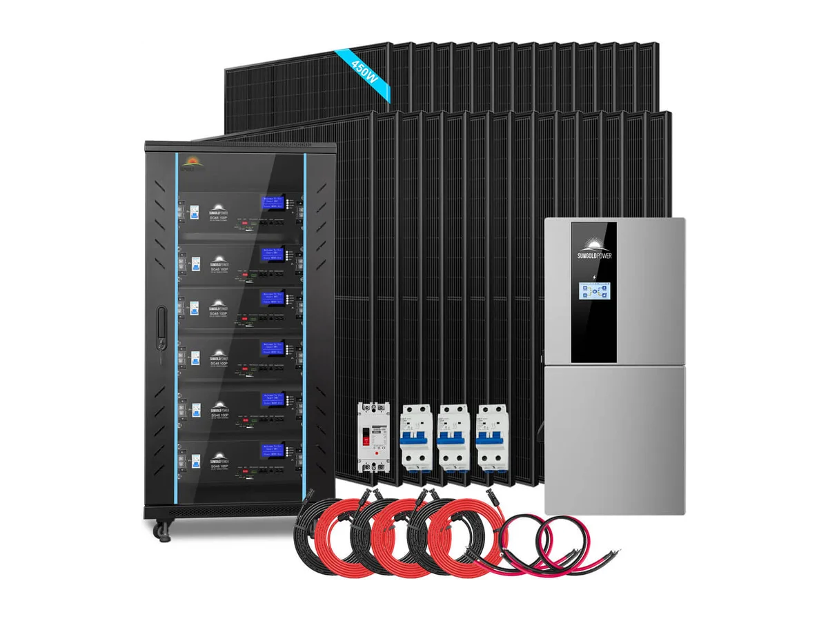 Hybrid Solar Kit 11.4KW 48V Split Phase 30.72KWH Lithium Battery 28 X 450 Watt Solar Panel (Optional) SGH-11N3E