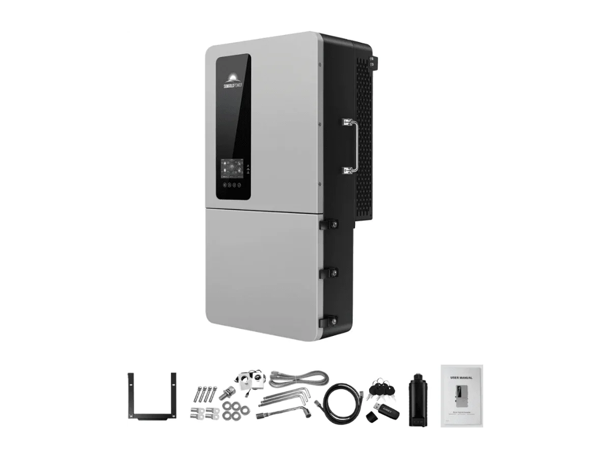 SunGold Power 12kW 48V All-in-One Hybrid Inverter | 200A Whole-Home Backup | 18kW PV Input | Split-Phase + 3-Phase | SGS-12K18MAX