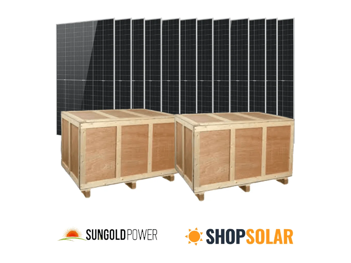 Sungold Power 590W Bifacial Solar Panels | Full Pallet (31 Panels) | SGN-590-BDG1 | N-Type | UL61730 & CEC Listed