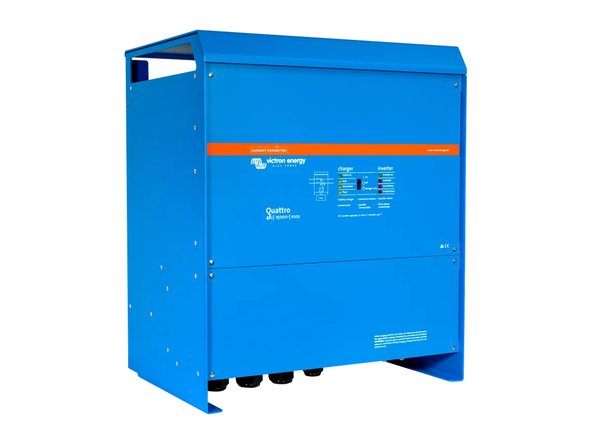 Victron Energy Quattro 48V 15kVA 230V Inverter 200A Charger, Low Frequency Inverter For 230V European Power Systems