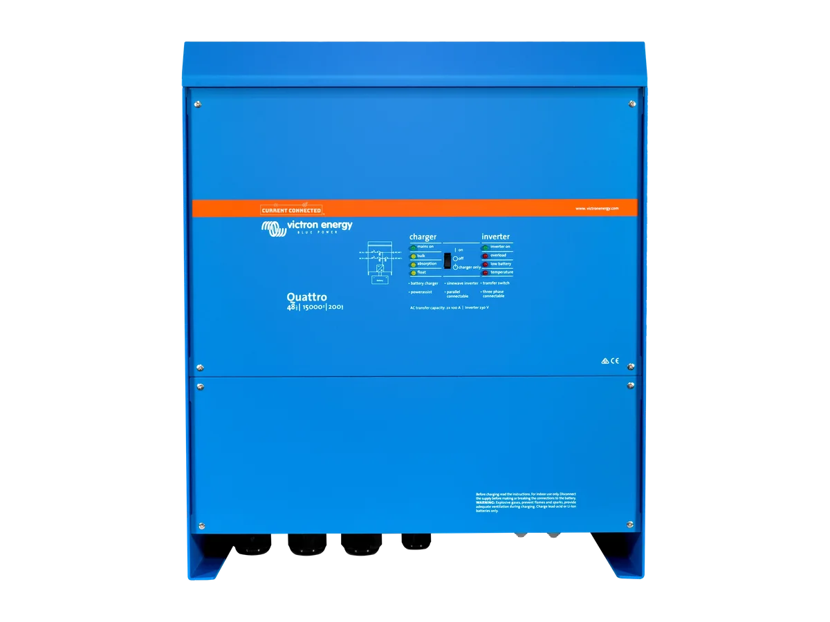 Victron Energy Quattro 48V 15kVA 277V Inverter 200A Charger, Commercial & Industrial Battery Inverter Charger