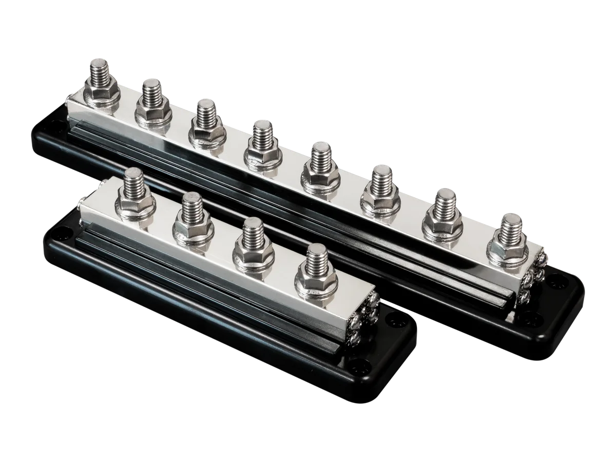 Victron Energy 600A Busbar with 4-Stud and 8-Stud Options, Rated for up to 70Vdc, 3/8in Terminal Diameter Studs