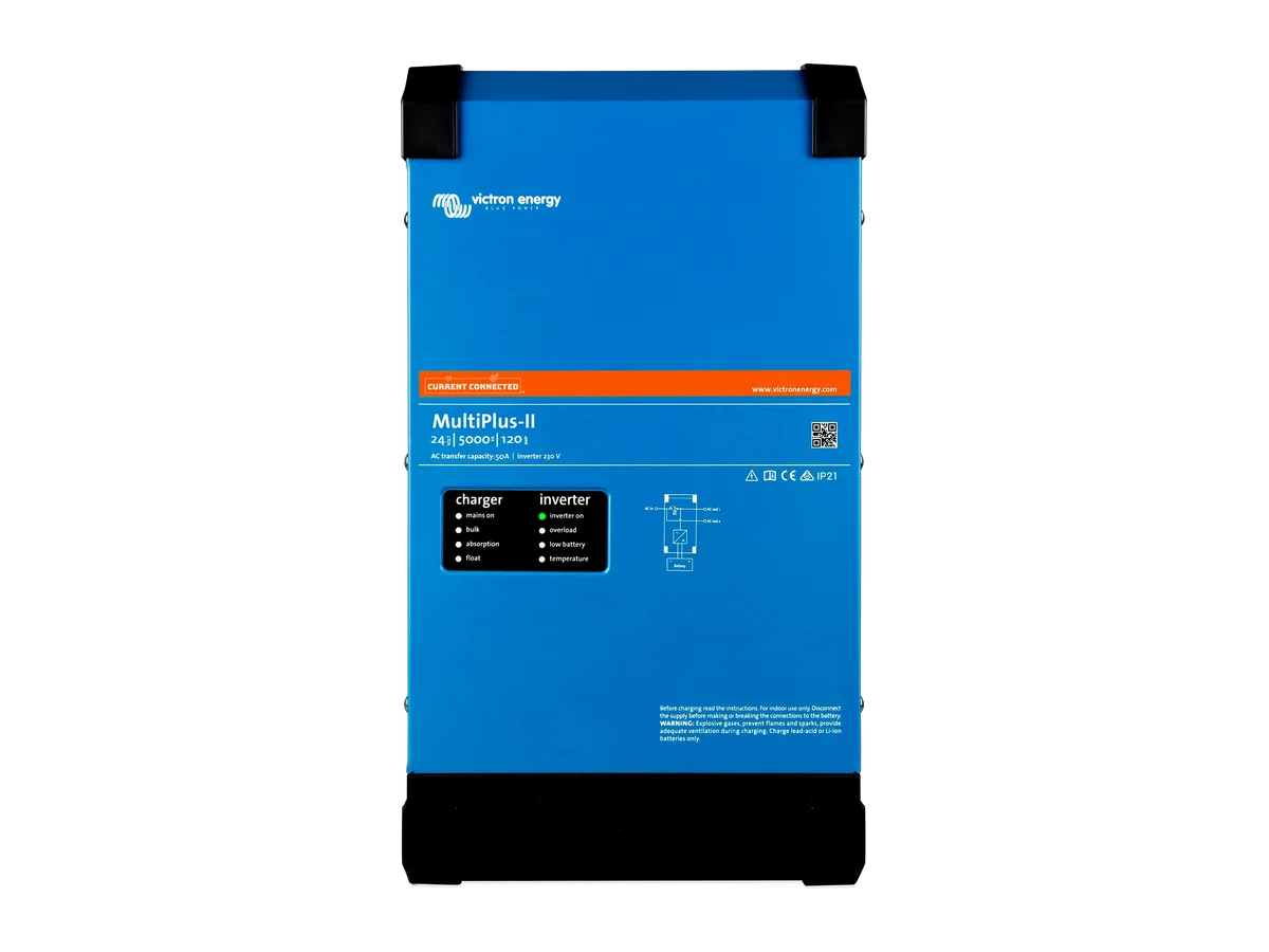 Victron Energy MultiPlus-II 24V 5kVA 230V Inverter 120A Charger, 50A AC Passthrough