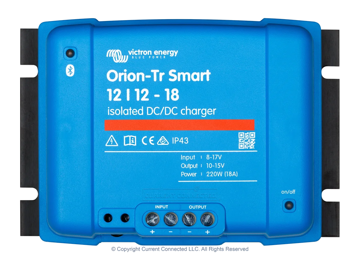 Victron Energy Orion-TR Smart DC-DC Battery Charger Isolated, 12V, 24V, and 48V Options for DC-DC Charging with Dual Battery Systems