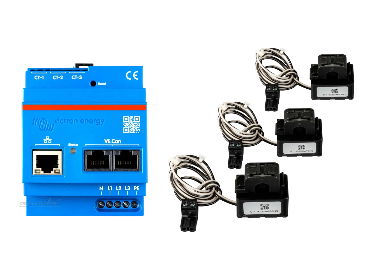 Victron Energy VM-3P75CT Energy Meter, Includes CTs, Connects to GX Devices and VictronConnect, Works with VRM